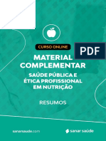 Apostila - Saúde Pública e Ética Profissional em Nutrição Sanar