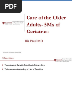 Care of The Older Adults-5Ms of Geriatrics: Ria Paul MD