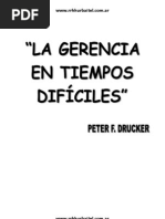 La Gerencia en Tiempos Difíciles - Peter Drucker