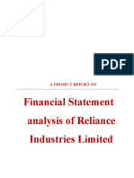 19wj1e0022 Financial Statment Analysis Reliance