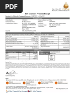 Life Insurance Premium Receipt: Personal Details