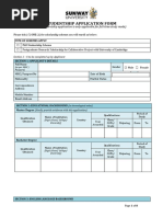 Studentship Application Form - Latest