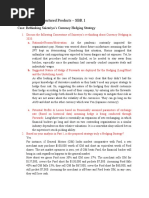 Derivatives & Structured Products - SBR 1: Case: Rethinking Saizeriya's Currency Hedging Strategy