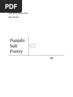 Punjabi Sufi Poetry: Syed Afzaal Hussain Shah Reg. Number