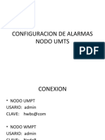 Configuracion de Alarmas Nodo