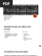 Nursing Care Plan: Valiente, Ana Ambianca S. Maristela, Aony Jamaine Y. Tabora, Elyza M. Quitlong, Jennifer N. BSN 2B