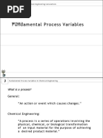 Fundamental Process Variables: Introduction To Chemical Engineering Calculations