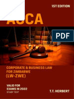 ACCA Corporate & Business Law (LW-ZWE) Study Text 2022 by T. T. Herbert