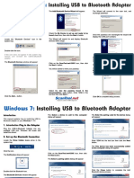 Plug in The Adapter: This Manual Explains How To Install and Configure The USB To Bluetooth Adapter On Your Windows