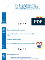 Guide To The Installation of The Emergency Shelter Assistance (ESA) - SCOPE Mobile (Standalone) Application