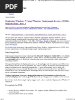 Deploying Windows 7 (WDS) - Part I
