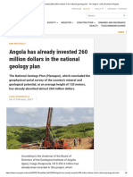 Angola Has Already Invested 260 Million Dollars in The National Geology Plan - Ver Angola - Daily, The Best of Angola