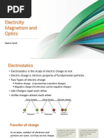 Electrcity Magnetism and Optics: Samra Syed