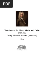 Trio Sonata For Flute, Violin and Cello: Georg Friedrich Handel (1685-1759) Flute