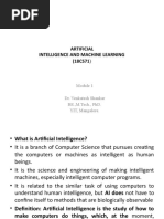 Artificial Intelligence and Machine Learning (18Cs71) : Dr. Venkatesh Shankar Be.,M.Tech., Phd. Yit, Mangalore