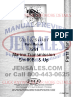 Caterpillar 7261 Marine Transmission Parts Manual SN 89b1 Up