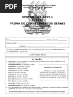 VESTIBULAR 2022.1 Prova de Conhecimentos Gerais: 1 Fase