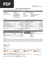 Life Insurance Premium Receipt: Personal Details