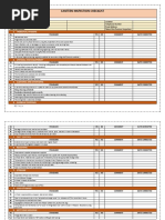 Canteen Inspection Checklist