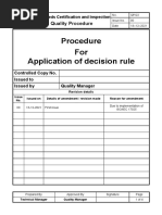 Procedure For Application of Decision Rule