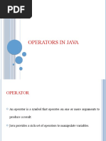 Operators in Java