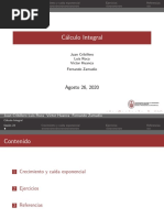 C Alculo Integral: Agosto 26, 2020