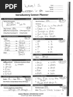 SPIRE Level 1 SH Lesson Planner Sample