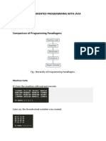 Object Oriented Programming With Java