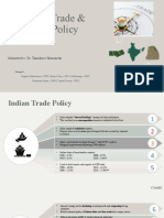 Foreign Trade & Trade Policy: Submitted To: Dr. Tanushree Mazumdar