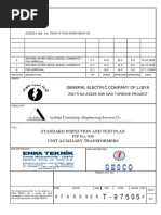 Standard Inspection and Test Plan ITP No: 936 Unit Auxiliary Transformers