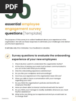 Essential Questions (Template) : Employee Engagement Survey