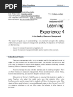 Learning Experience 4: Systems Plus College Foundation