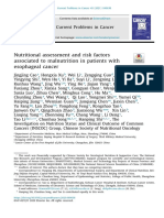 Nutritional Assessment and Risk Factors Associated To Malnutrition in Patients With Esophageal Cancer