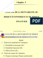 Chapitre 5 - Analyse de La Rentabilité, Du Risque Économique Et Du Risque Financier