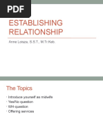 Establishing Relationship