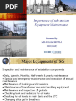 Importance of Sub-Station Equipment Maintenance: Presented by MD - Golam Mowla XEN (G&P)