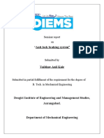 "Anti-Lock Braking System ": Seminar Report On