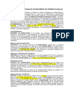 Contrato de Trabajo en Regimen de Tiempo Parcial Modelo I