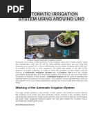 Automatic Irrigation System Using Arduino Uno