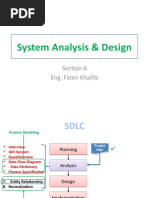 System Analysis & Design: Section 6 Eng. Faten Khalifa