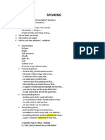 Speaking: 1. Question Type 1: "Basic Description" Questions