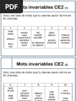 Mots in Variables Ce2