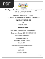 A Study On Performance Evaluation of Equity Investments Somnath