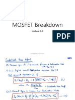 MOSFET Breakdown: Dr. Gargi Raina VIT Chennai