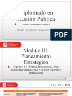 Capítulo 3.4 Política Institucional, Plan Estratégico Institucional y El Plan Operativo Institucional