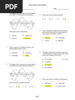 Waves Review Practice Questions Name: Date