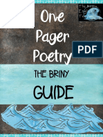 One Pager Poetry: The Briny