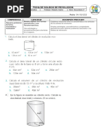 2da Ficha de Ejercicios de Solidos de Revolución de Cilindro de 2doab