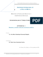 Actividad 1 - Resumen y Revision Critica de Un Articulo Cientifico - Pumarejo Ana