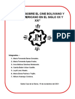 Informe Sobre El Cine Boliviano y Latinoamericano en El Siglo XX y Xxi